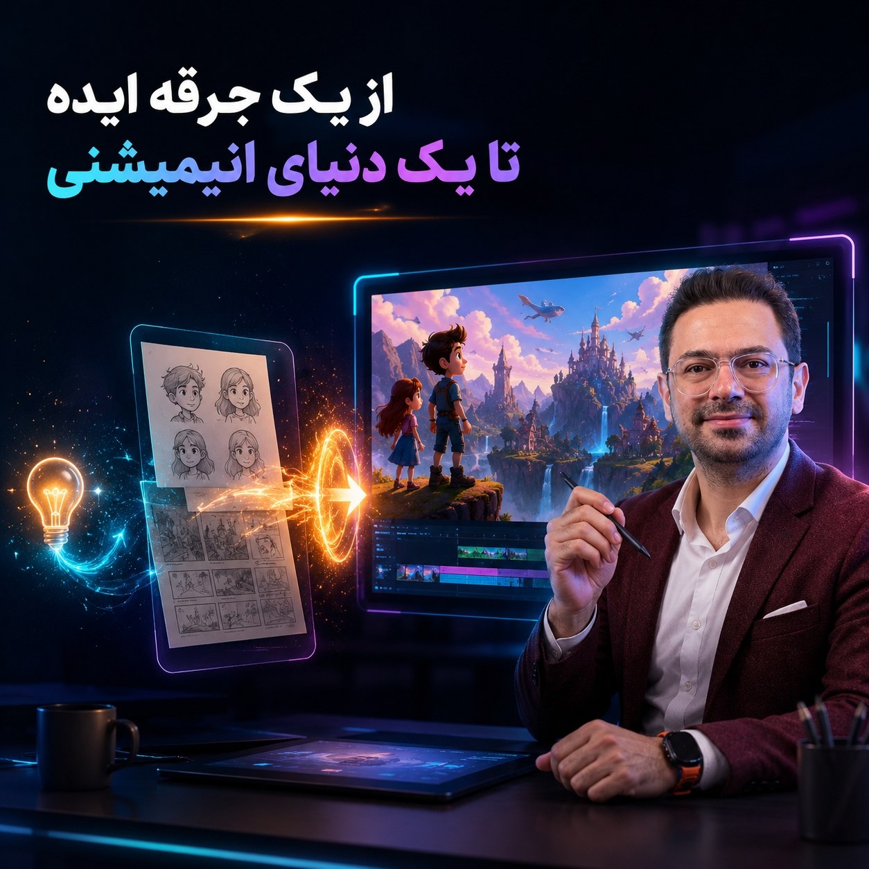 ساخت انیمیشن با هوش مصنوعی؛ مسیر کامل تولید و درآمد