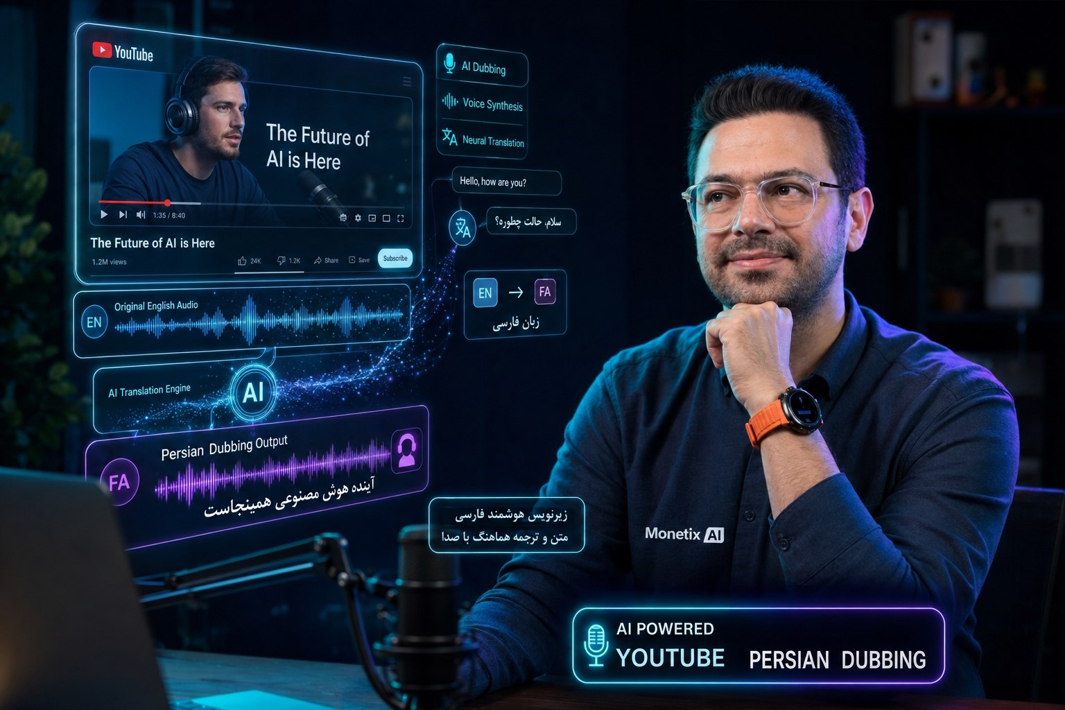 دوبله یوتیوب به فارسی با هوش مصنوعی گوگل