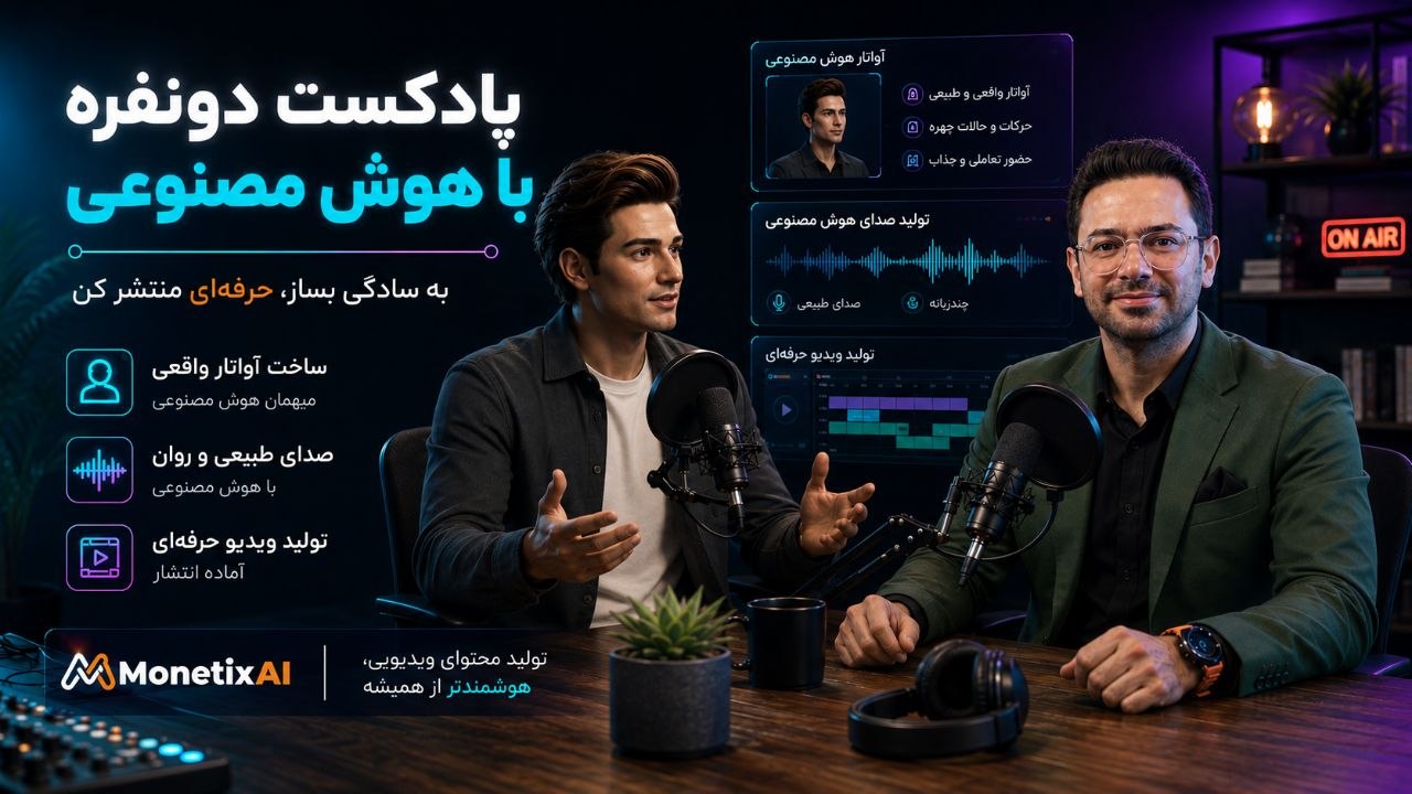 HeyGen؛ آموزش ساخت پادکست ویدیویی با هوش مصنوعی ساخت پادکست با هوش مصنوعی با HeyGen