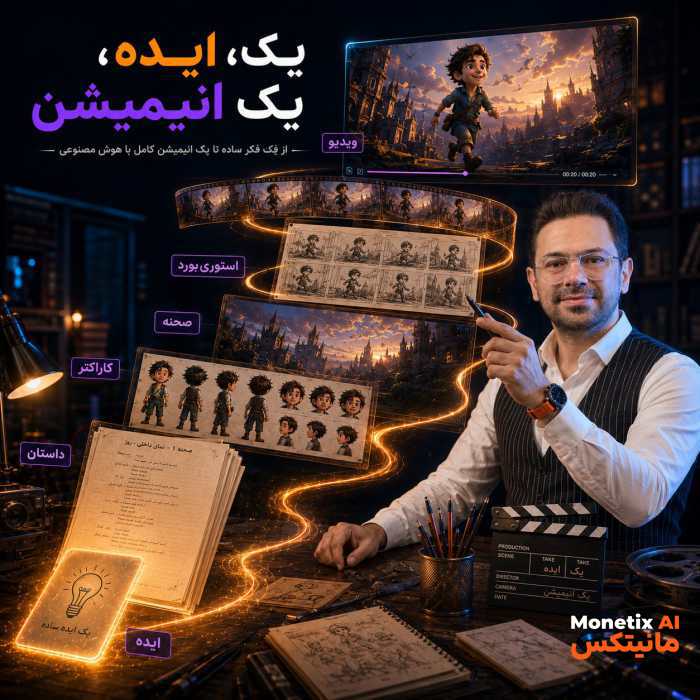 فقط یک ایده داری؟ می‌تونی از همون‌جا ساخت انیمیشنت رو شروع کنی! 🎬🔥