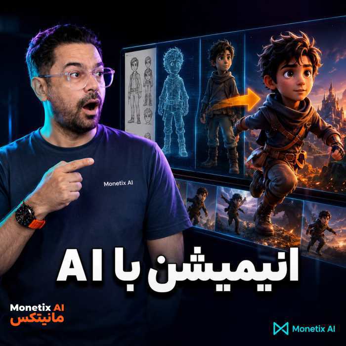 ساخت #انیمیشن با هوش مصنوعی فقط این نیست که یک پرامپت بنویسی و روی Generate بزنی! 🎬