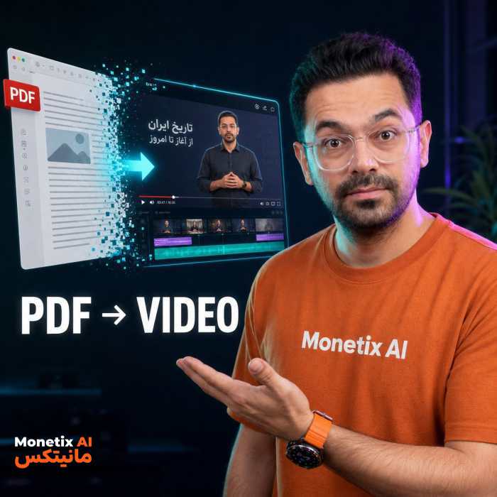 فکرشو بکن یه PDF معمولی رو بدی به هوش مصنوعی و آخرش یه ویدیوی آموزشی با آواتار AI تحویل بگیری!📄🎬
