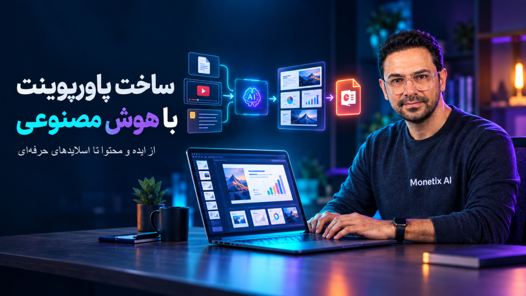 ساخت پاورپوینت با هوش مصنوعی؛ از منابع خام تا فایل PPTX قابل ویرایش